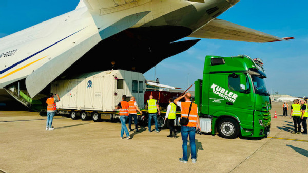 ANTONOV Airlines delivers European critical satellite to the launch site in Titusville, FL